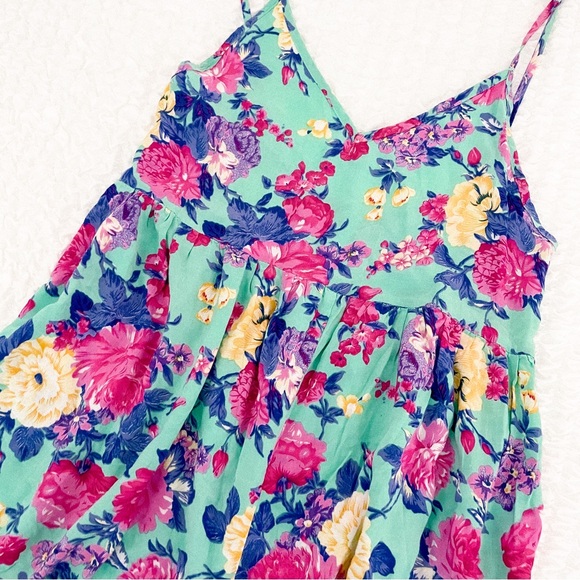 cute turquoise floral romper - Picture 2 of 4